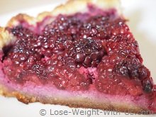 Slice of Cooked Blackberry Pie